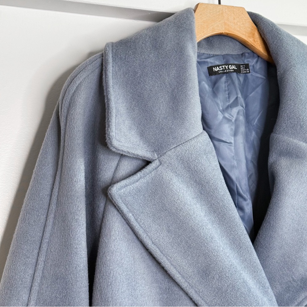 Nasty Gal Collection Wool Blend Oversized Duster Coat - Picture 5 of 11